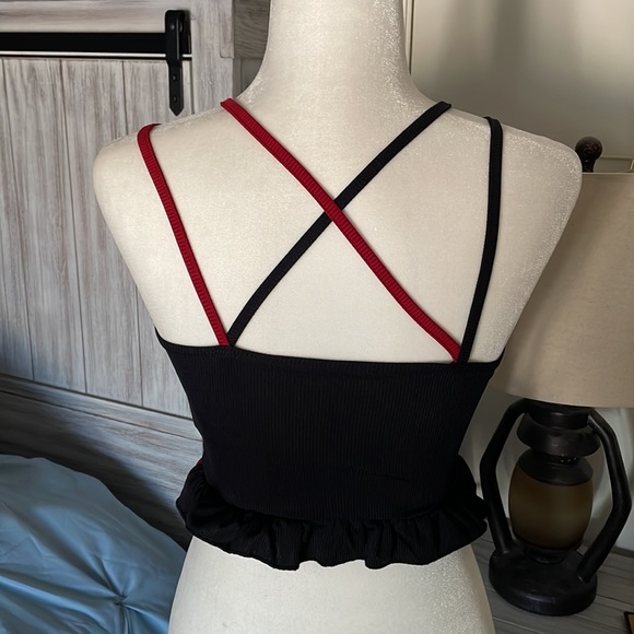 NWOT black & red halter top - Picture 4 of 9
